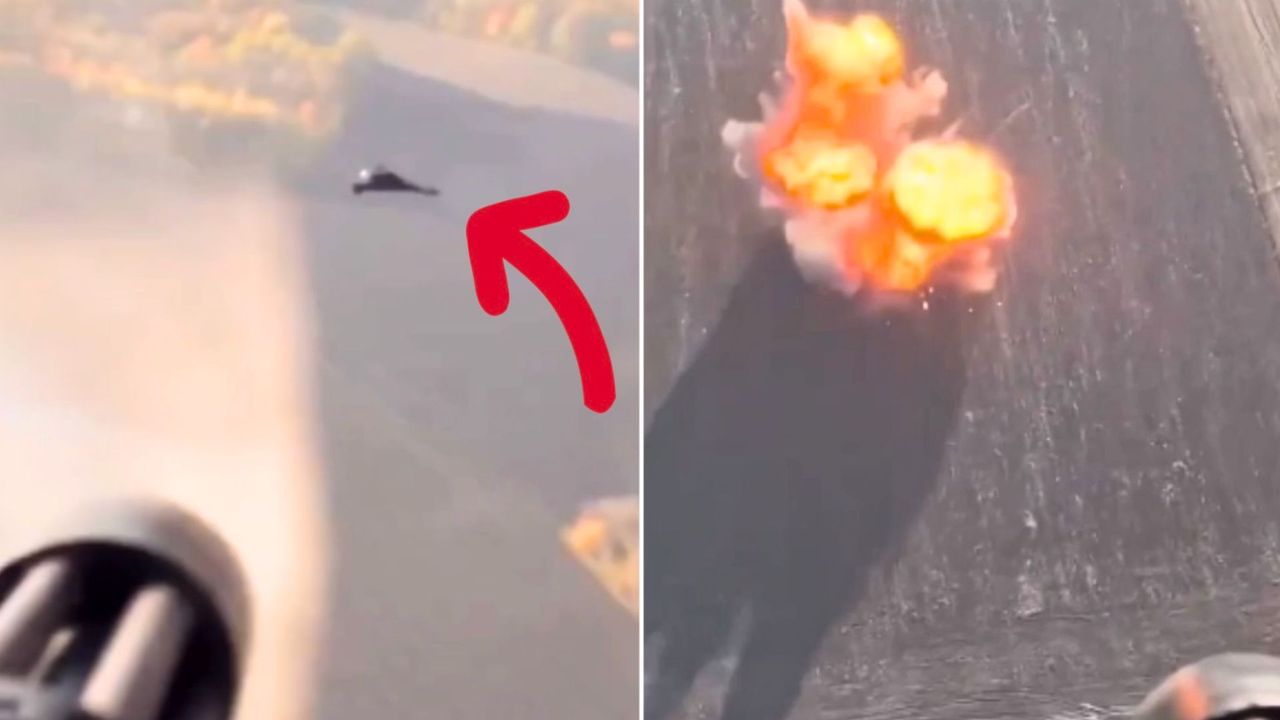 Scena jak z filmu akcji. Moment brawurowego ataku w powietrzu