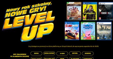 Promocja Level Up od Cenegi: Gry na powrót do szkoły w dobrych cenach