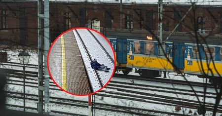 Pociąg wyhamował. Mężczyzna leżał nieprzytomny