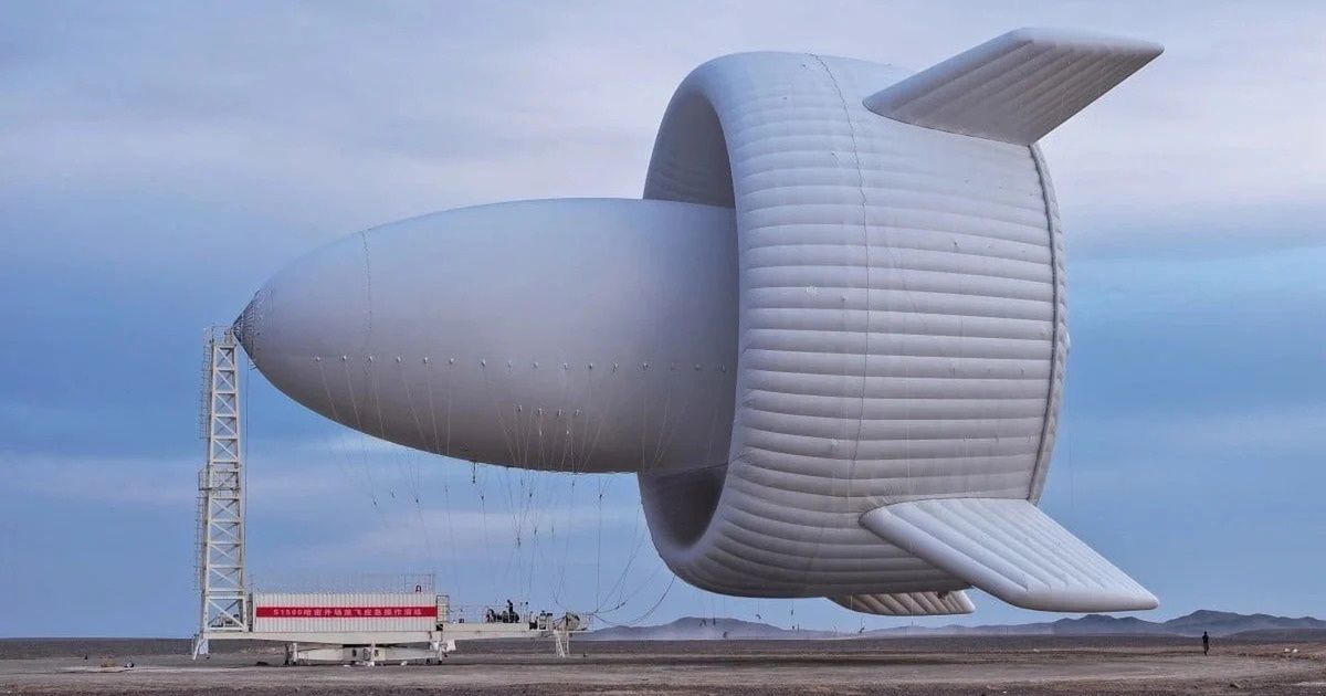 Wielka turbina wiatrowa unosząca się nad Chinami. Przełomowy test