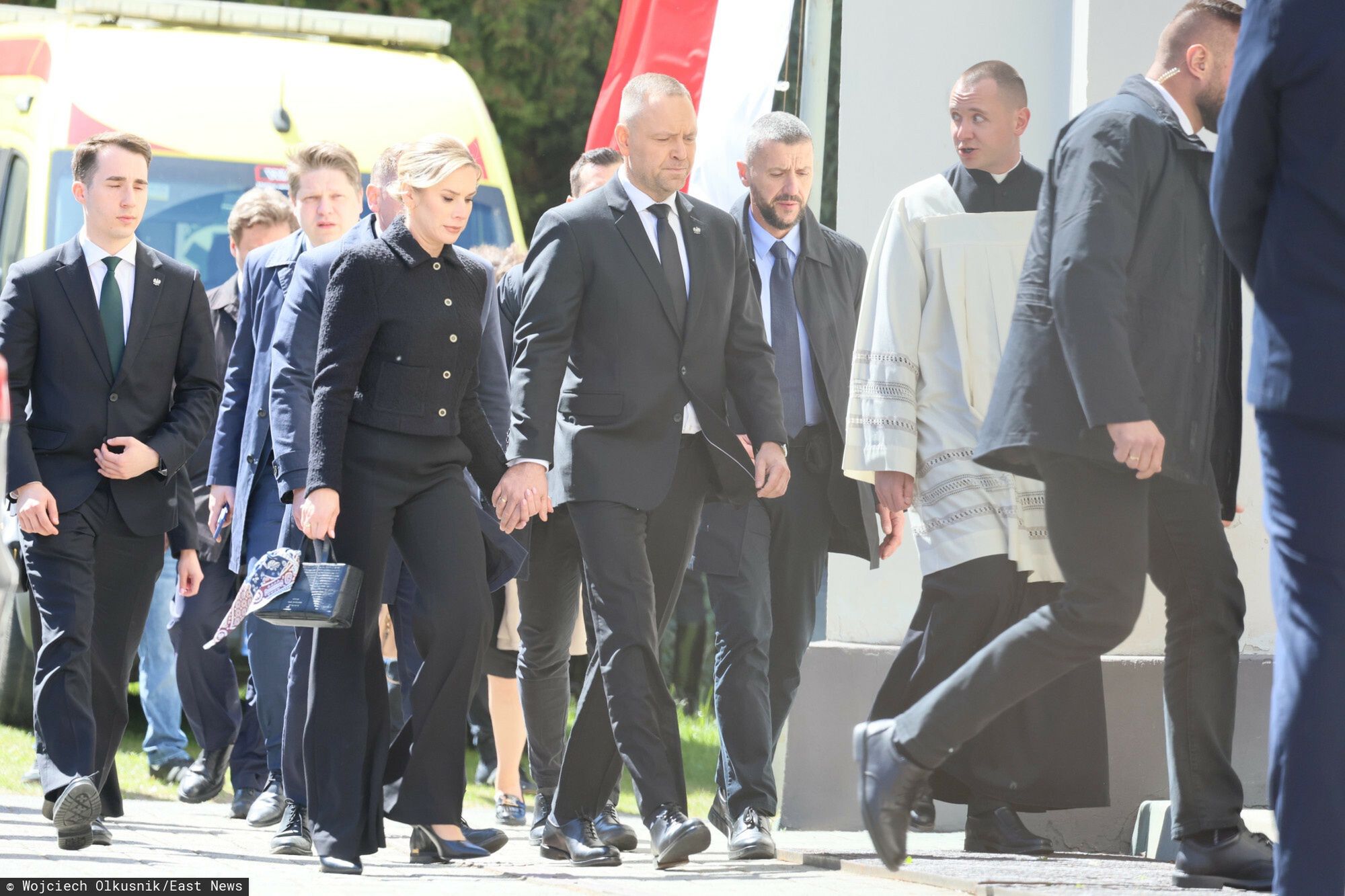 Para prezydencka na pogrzebie Łukasza Litewki