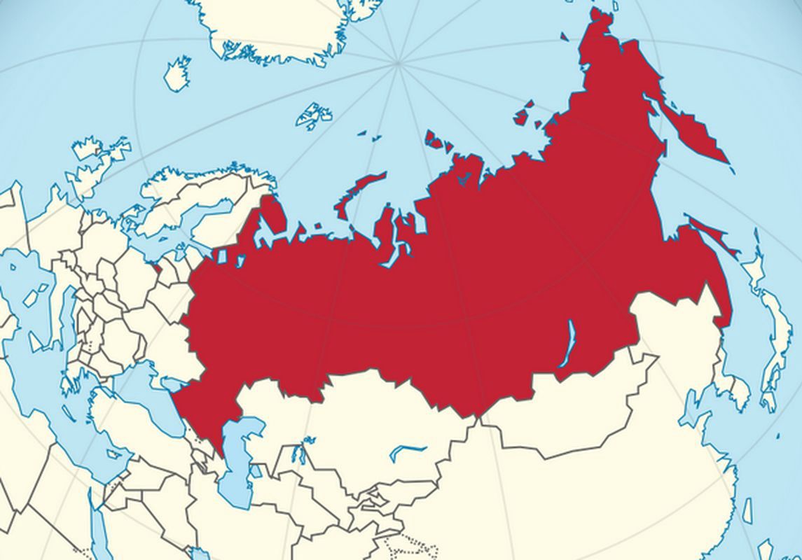 The map shows Russia, where obesity has become a civilisation disease.