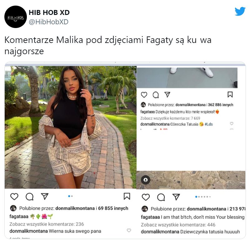 Malik Montana komentuje zdjęcia Fagaty