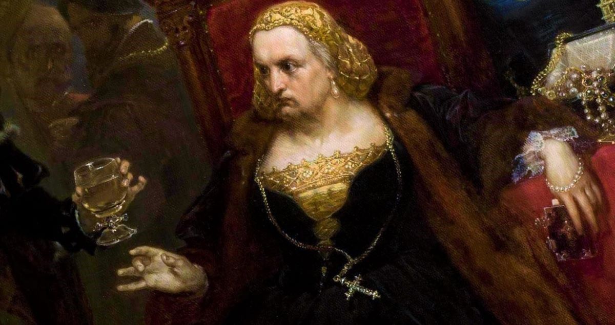 Otrucie Bony Sforzy. Obraz Jana Matejki