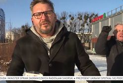 Krzyczał przed kamerą TVP. Transmisja szła na całą Polskę