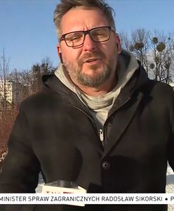 Krzyczał przed kamerą TVP. Transmisja szła na całą Polskę