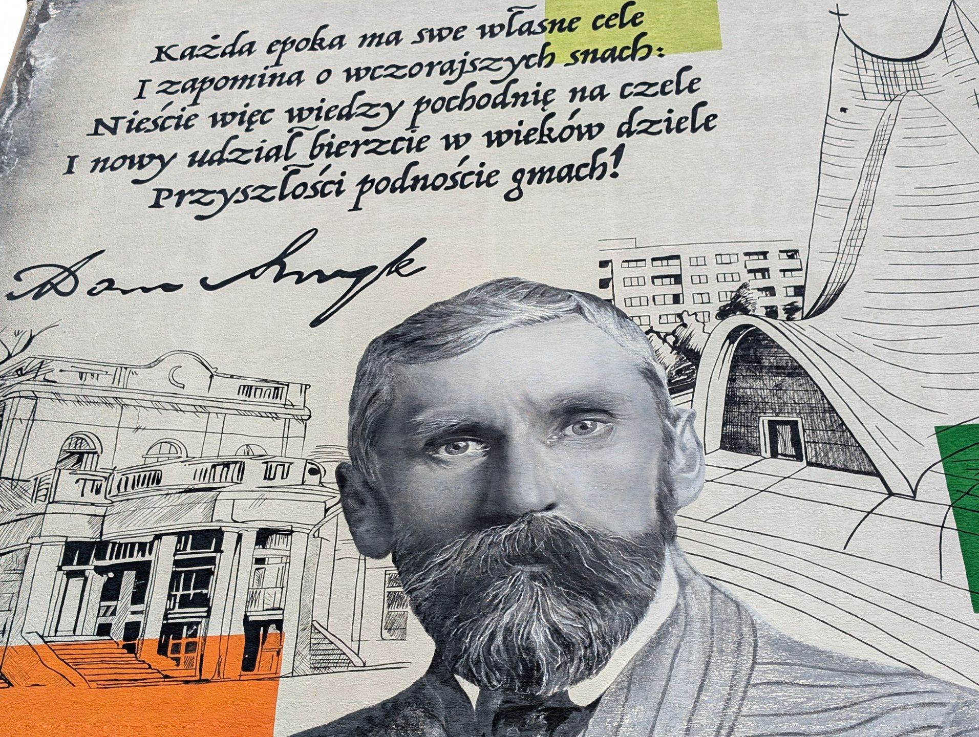 Mural poświęcony Adamowi Asnykowi na osiedlu... Asnyka w Kaliszu