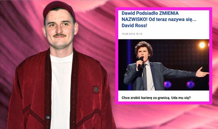 Dawid Podsiadło chciał pod pseudonimem robić karierę za granicą