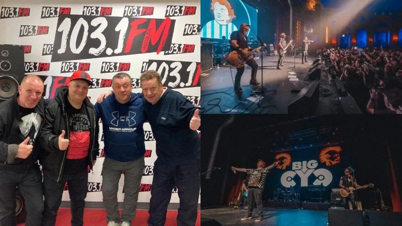 Skiba zapowiadał koncert w polskim radio w Chicago