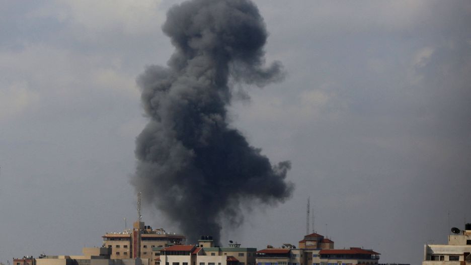 Strefa Gazy w trakcie bombardowań 