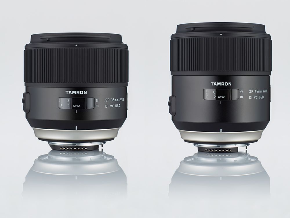 Tamron SP 35mm F/1.8 Di VC USD (Model F012) oraz Tamron SP 45mm F/1.8 Di VC USD (Model F013).