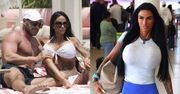 Katie Price i jej MONSTRUALNE piersi zameldowały się na lotnisku. Celebrytka ruszyła do Dubaju odwiedzić męża po wyjściu z aresztu (FOTO)
