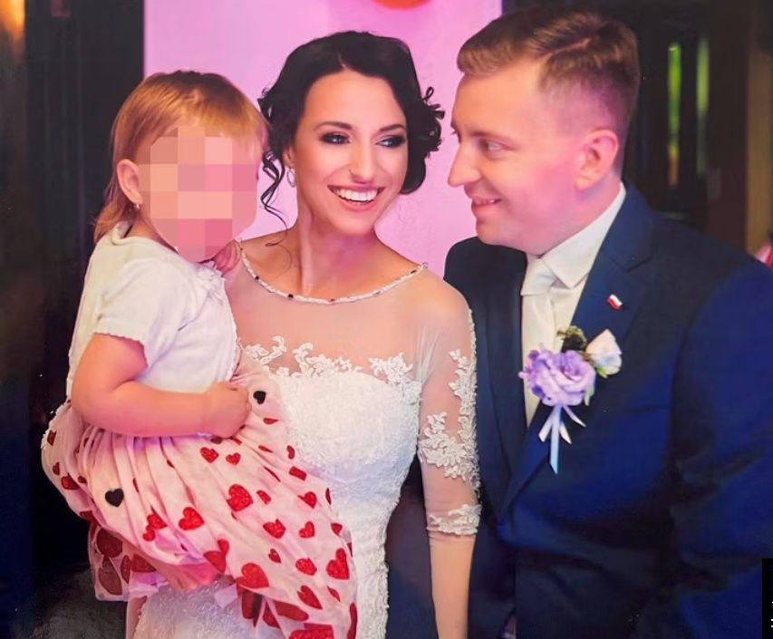 Marianna i Łukasz Schreiber podczas ślubu