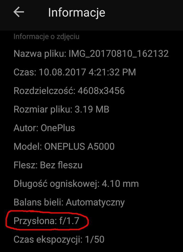 Dane EXIF ujawniają parametry aparatu, którym zostało zrobione zdjęcie