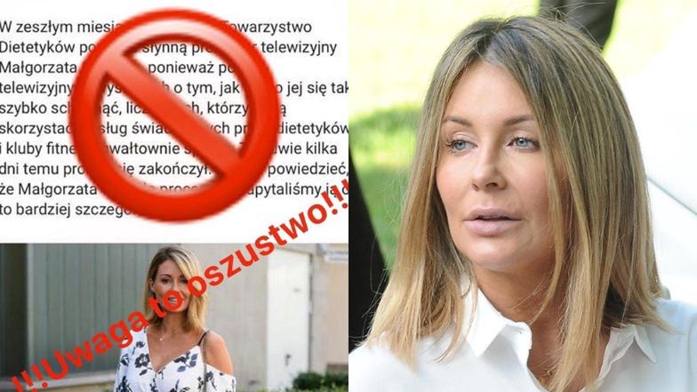 Rzetelna Małgorzata Rozenek demaskuje internetowych oszustów i ostrzega: "NIE DAJCIE SIĘ NABRAĆ"