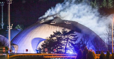 Pożar w studiu nagraniowym Alvernia Planet. Płonęła jedna z kopuł studia nagrań