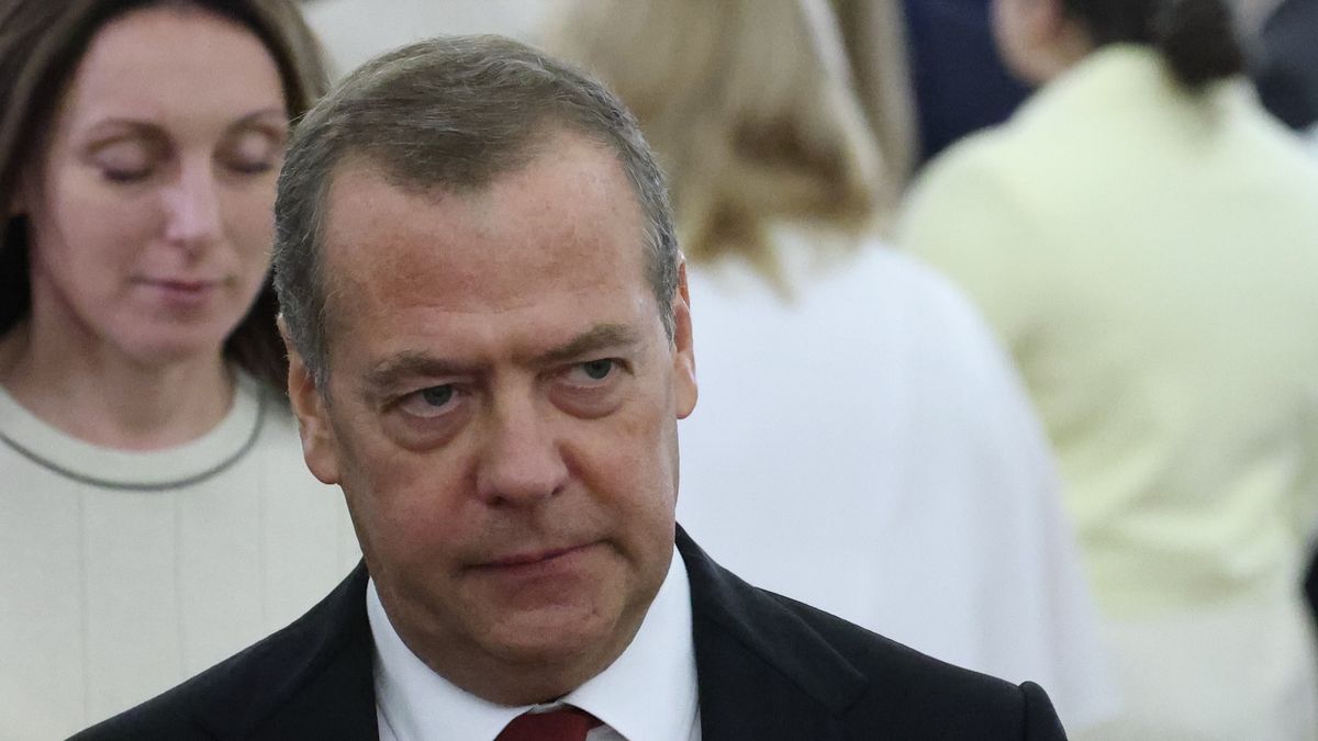 Russian President Vladimir Putin Hosts Day of Russia's Awards Ceremony
MOSCOW, RUSSIA - JUNE 12: Russian Security Council's Deputy Chief Dmitry Medvedev leaves the hall after the awarding ceremony at the Saint George's Hall of the Grand Kremlin Palace, on June 12, 2026, in Moscow, Russia.  Putin hosted the "Day of Russia" award ceremony, honouring 13 oustanting Russians, including film director Andrei Konchalovsky. On June 12, Russians celebrate the Russia Day, proclaimed in 1990 as the day Boris Yeltsin declared the independence of the Soviet Russian Union Republic from the USSR. (Photo by Contributor/Getty Images)
Contributor