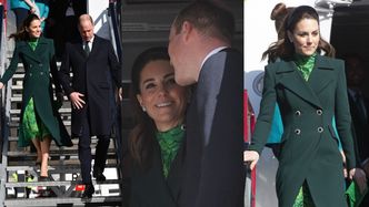 Przebrana za elegancką koniczynkę księżna Kate rozpoczyna z Williamem PIERWSZĄ oficjalną wizytę w Irlandii (ZDJĘCIA)