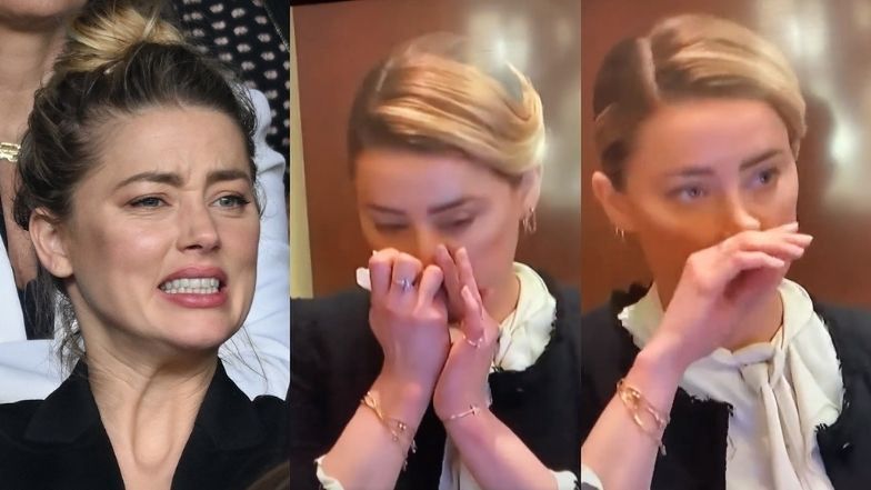 Amber Heard WCIĄGAŁA KOKAINĘ podczas rozprawy z Johnnym Deppem?! Nagranie z sali sądowej wzbudziło podejrzenia internautów (WIDEO)