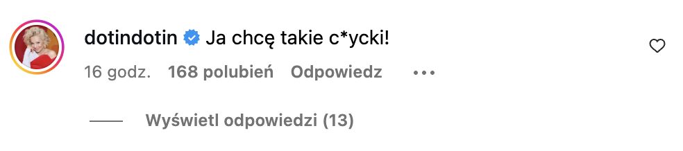 Dorota Szelągowska komentuje zdjęcie Sandry Kubickiej