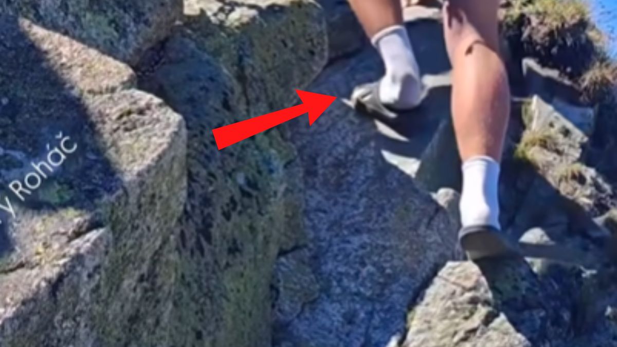 Wspinaczka w klapkach w Tatrach.