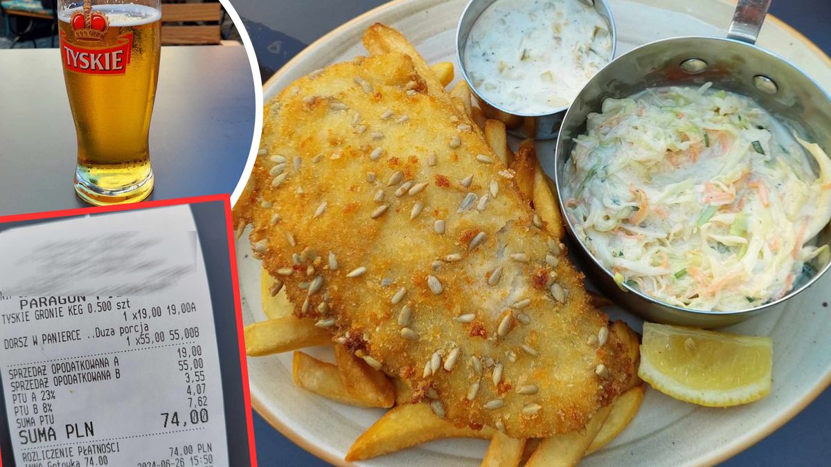 Pani Marta za rybę z frytkami i piwo zapłaciła 74 zł
