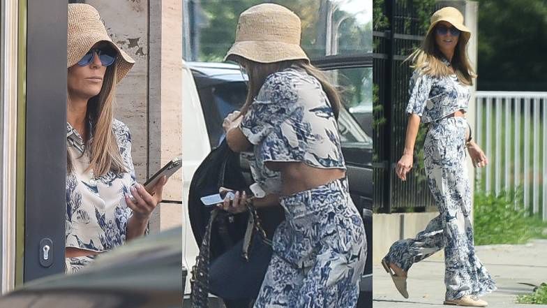 Zakamuflowana Małgorzata Rozenek-Majdan zmierza do salonu piękności