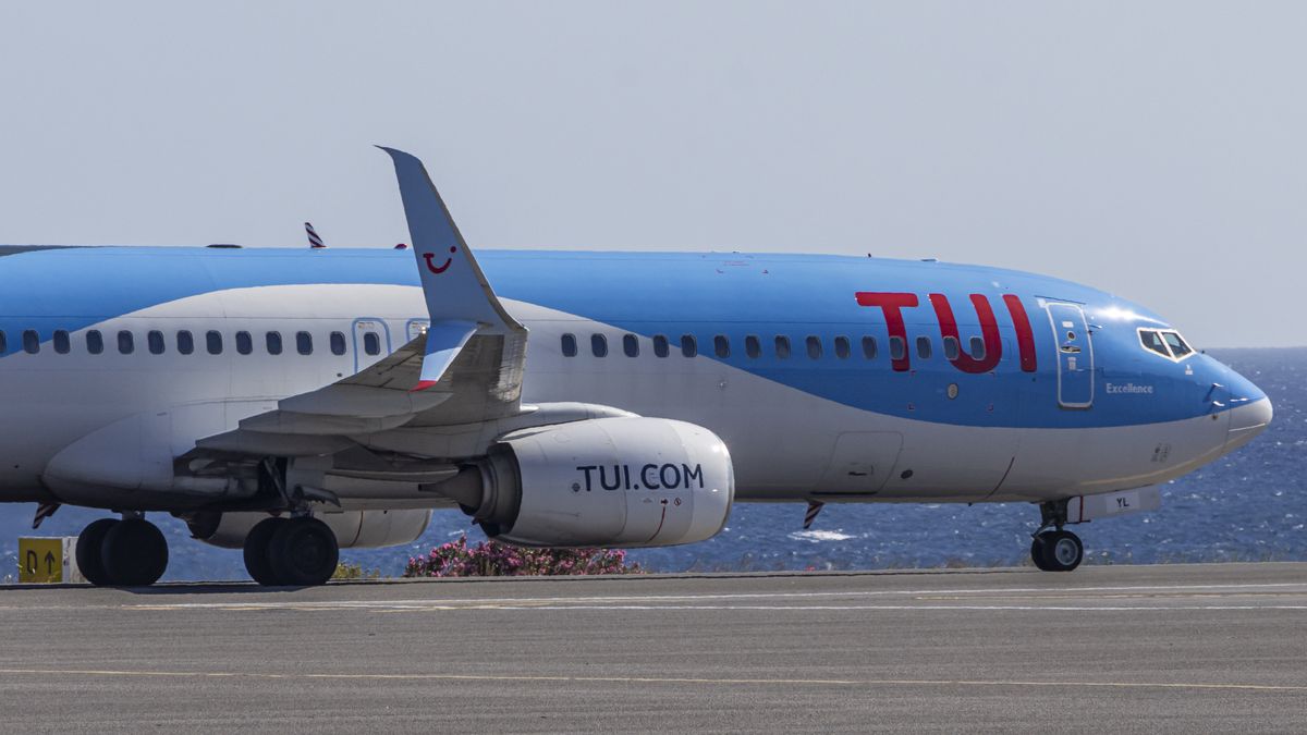 TUI Fly Boeing 737
TUIfly Boeing 737-800 passenger aircraft as seen on the taxiway with the Aegean Sea in the background after landing at Heraklion International Airport Nikos Kazantzakis in Crete Island, Greece. The Boeing B738 airplane has the registration tail number D-ATYL, the name Excellence and is powered by 2x jet engines. TUI fly Deutschland is a German leisure airline with scheduled and charter flights. by the travel and tourism company TUI Group an international tour operator. Heraklion, Greece on May 2024  (Photo by Nicolas Economou/NurPhoto via Getty Images)
NurPhoto
tui, editorial, tui fly deutschland, crete island, wings, holiday, travel destination, tour operator, jet, leisure airline, tui group, aviation, aircraft, tui fly, tuifly, creta, plane, ocean, sum