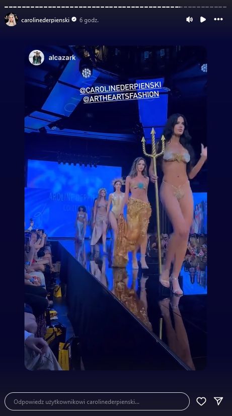 Caroline Derpienski prezentuje swoje stroje kąpielowe na Miami Swim Week