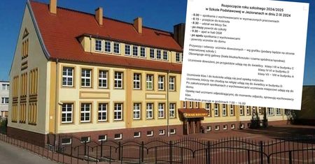 Msza święta na rozpoczęciu roku szkolnego. Pracownica szkoły tłumaczy