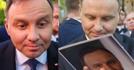 Duda gawędzi z wyborcami i uśmiecha się nad własnymi zdjęciami