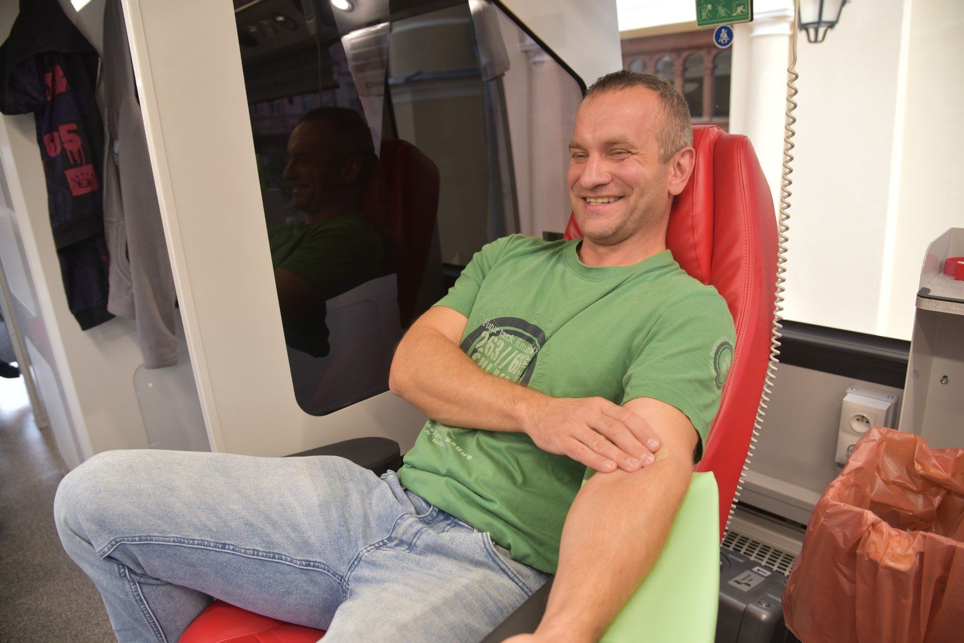 Zdjęcie z październikowej wizyty krwiobusa w Jarosławiu