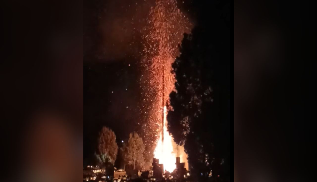 Znicz eksplodował. Nagranie obiega sieć. Dotarli do świadka