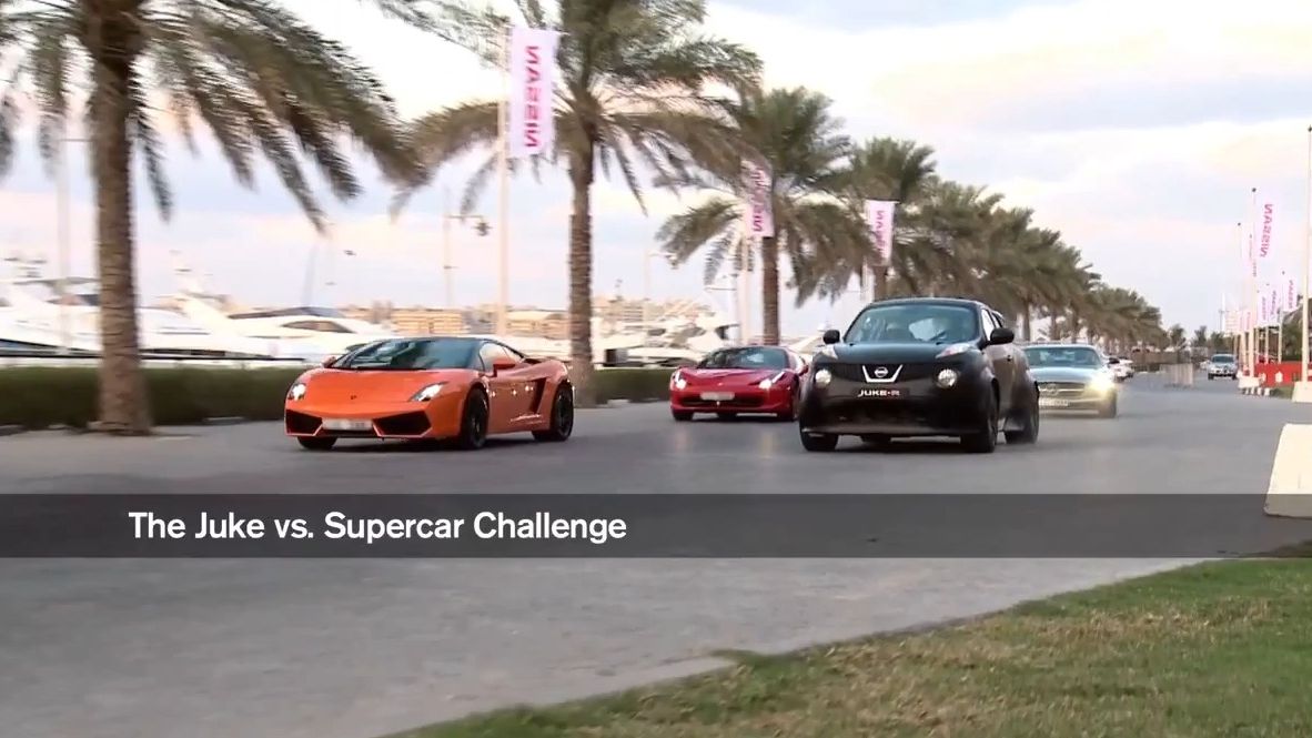Lamborghini Gallardo LP560-4, Ferrari 458 Italia, Nissan Juke-R, Mercedes-Benz SLS AMG