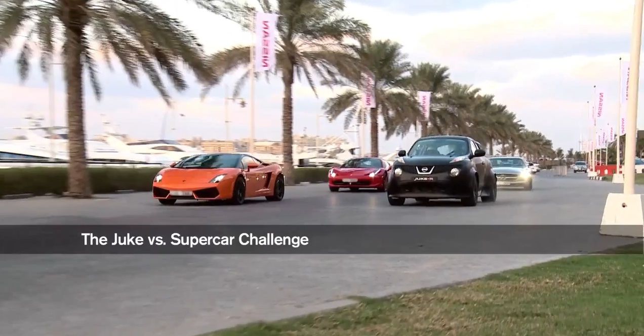 Nissan Juke-R vs supersamochody - oficjalne wideo