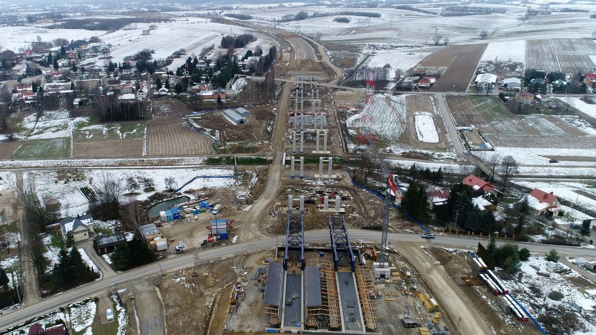 Budowa drogi ekspresowej S19 (Via Carpatia) na odcinku Rzeszów - Babica, stan na styczeń 2023 r.