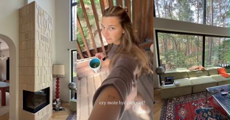 Julia Wieniawa nadaje do insta-fanów prosto z leśnego azylu. Pokazała wnętrza chatki, są i urokliwe widoki: "Czy może być piękniej?" (ZDJĘCIA)