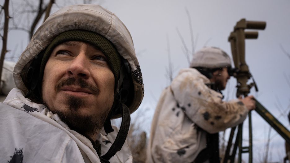 DONBAS, UKRAINE - JANUARY 18: Members of the 503âd Naval Infantry Battalion stationed in Donbas, Ukraine on January 18, 2022. (Photo by Wolfgang Schwan/Anadolu Agency via Getty Images)