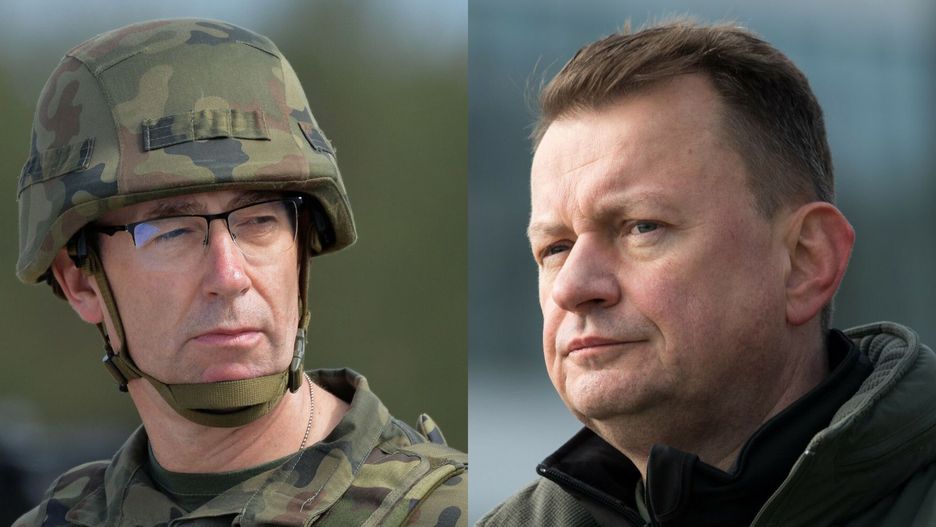 Gen. broni Tomasz Piotrowski i wicepremier, szef MON Mariusz Błaszczak