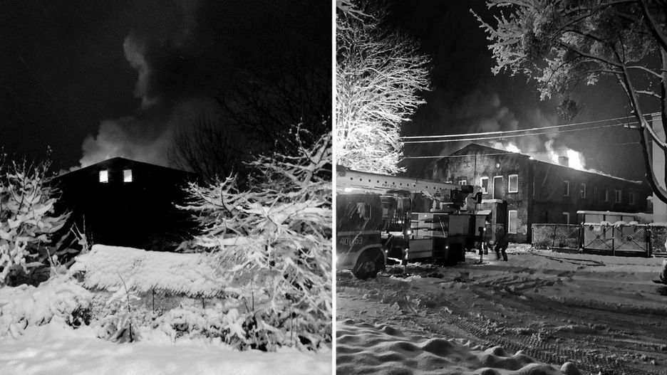Miejsce pożaru przy ul. Narutowicza. W budynku odnaleziono ciało mężczyzny. Fot. DD Toruń