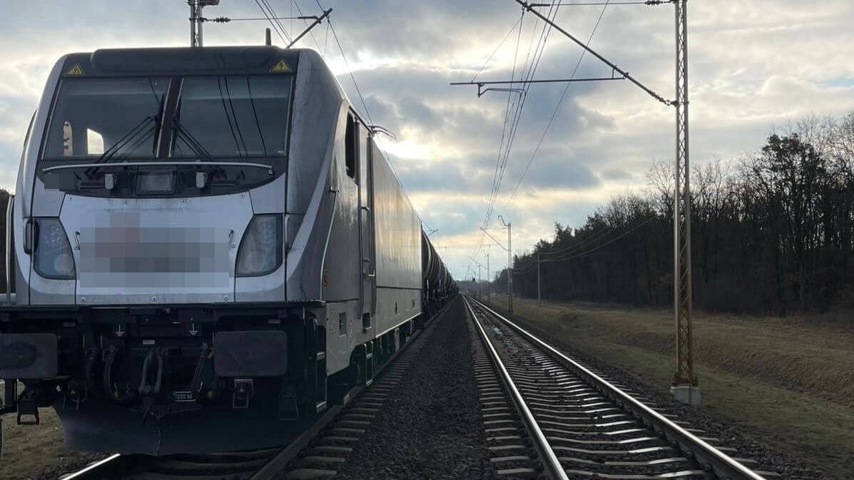 Pociąg na torowisku