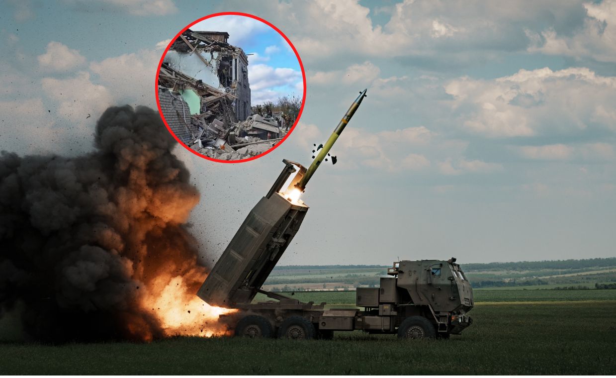 "Consequences of the HIMARS strike in Skadowsk"