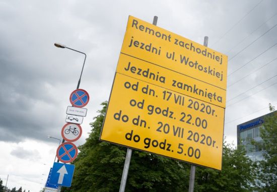 Warszawa. Ul. Wołoska będzie remontowana w weekend