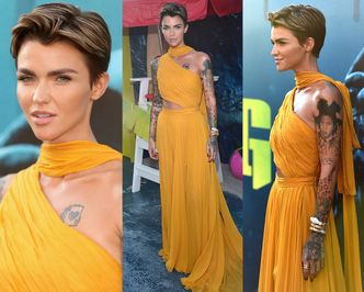 Ruby Rose eksponuje wytatuowane ramiona na premierze