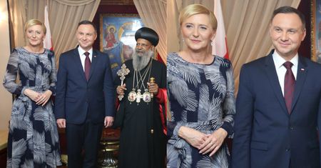 Andrzej Duda z żoną na spotkaniu z etiopskim biskupem (ZDJĘCIA)
