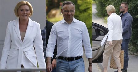 Andrzej i Agata Dudowie w ASYŚCIE OCHRONIARZY spędzają rodzinne popołudnie. Prezydent skusił się na mały spacerek (ZDJĘCIA)