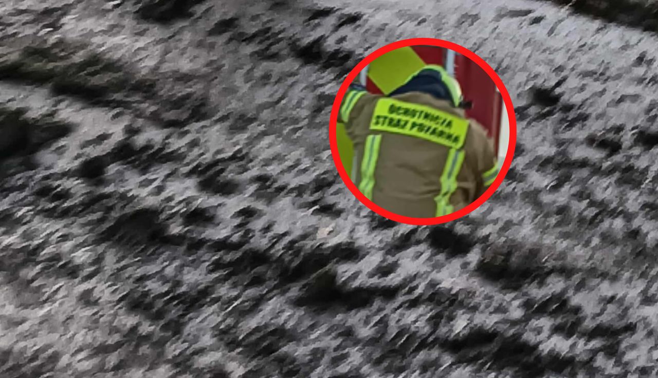 W takim stanie była droga. Zadzwonili po strażaków