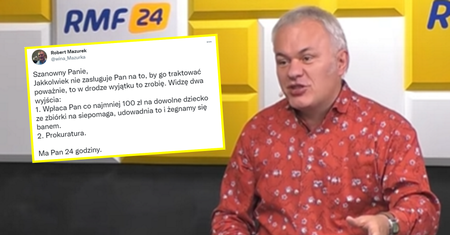 Robert Mazurek stawia ultimatum internaucie. "Ma pan 24 godziny"