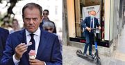 "Młodzieżowy" Donald Tusk pozuje na hulajnodze: "Nigdy więcej SŁUŻBOWEJ LIMUZYNY" (FOTO)