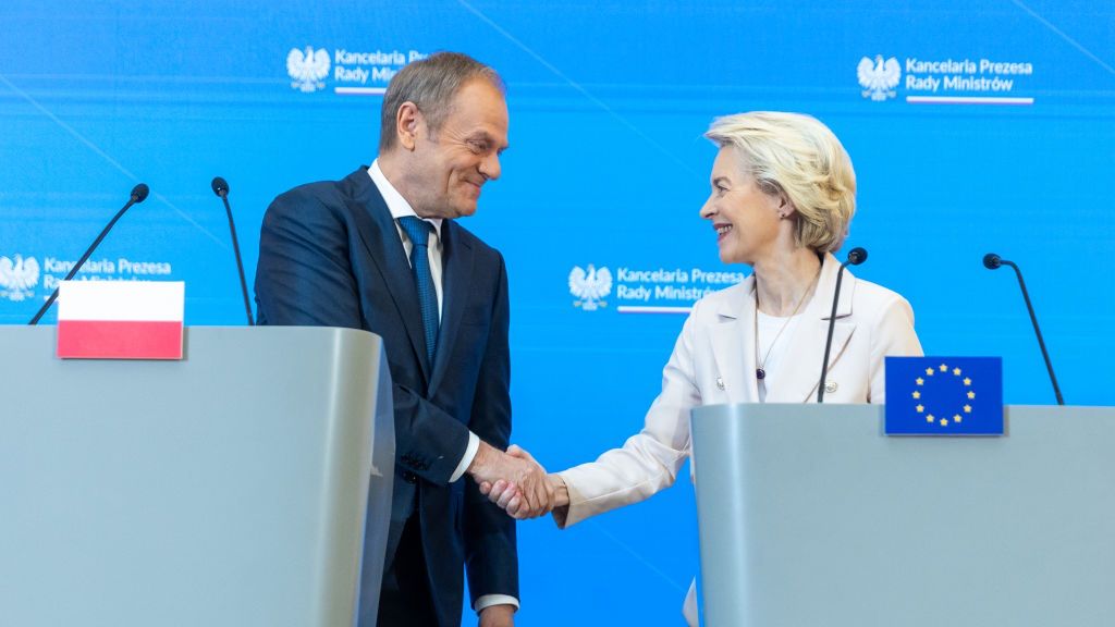 Ursula Von Der Leyen oraz Donald Tusk 